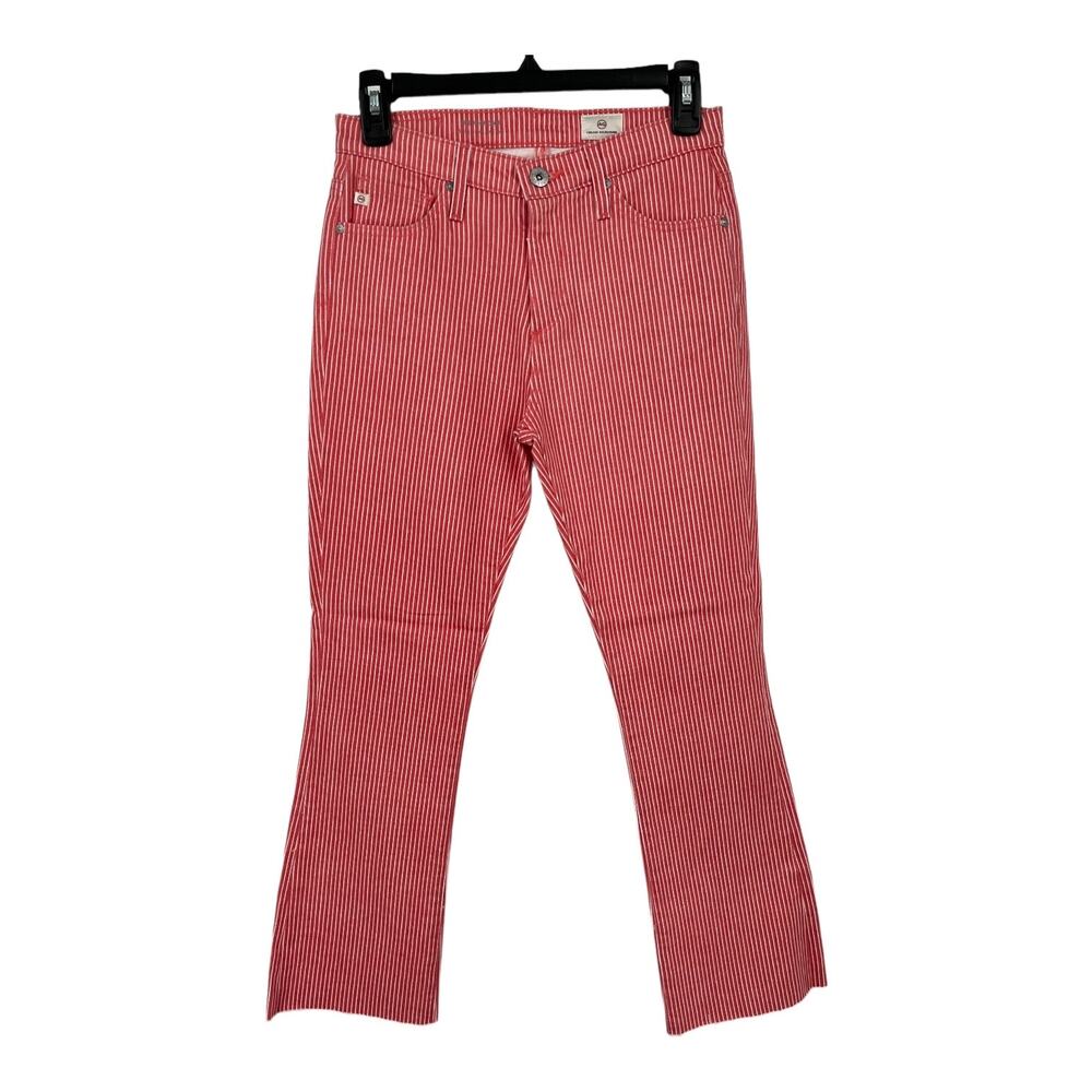 AG Adriano Goldschmied jeans Jodi Pinstripe high waist slim crop flare size 25